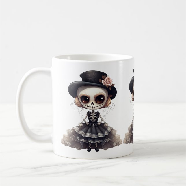 Caneca De Café Steampunk Skeleton Mug (Esquerda)