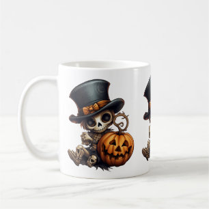 Caneca De Café Steampunk Skeleton Mug