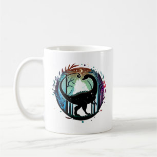 Caneca De Café Stegosaurus Dinossaur Forest Design