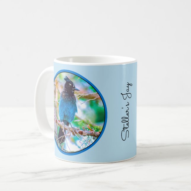 Caneca De Café Steller's Jay - Fotografia original (Frente Esquerda)