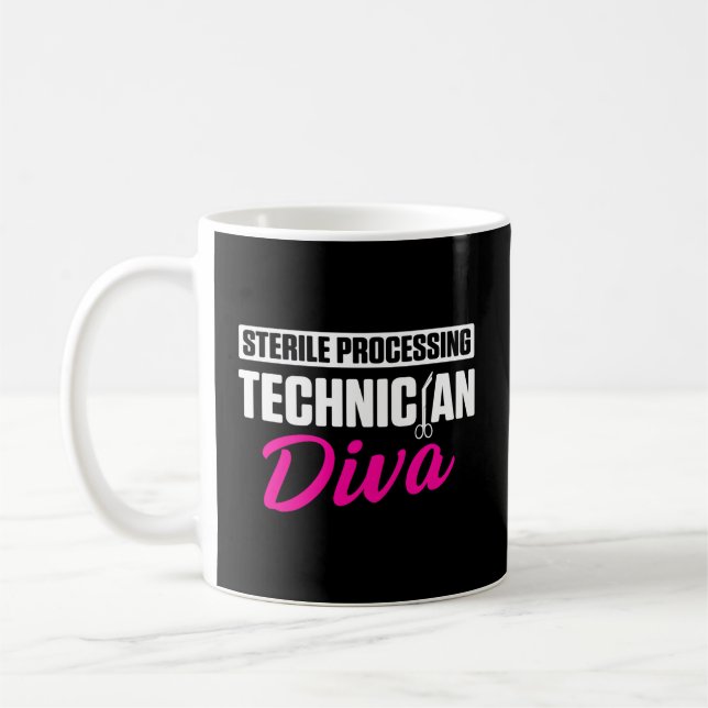Caneca De Café Sterile Processing Technician Diva Tech (Esquerda)