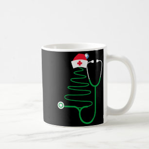 Caneca De Café Stethoscope Árvore de Natal Enfermeira de Natal
