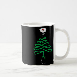 Caneca De Café Stethoscope Árvore de Natal Enfermeira de Natal T