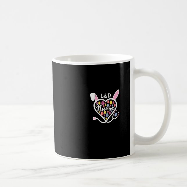 Caneca De Café Stethoscope Heart Landd Nurse Easter Bunny Labs (Direita)