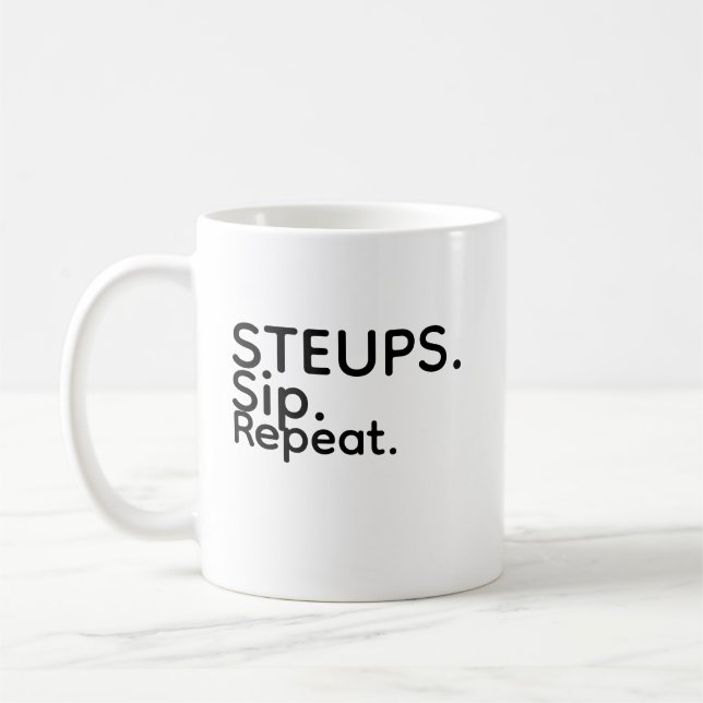 Caneca De Café Steups Sip Repeat Mug (Esquerda)