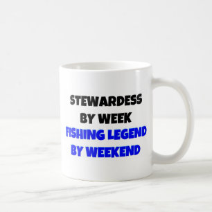 Caneca De Café Stewardese por lenda de pesca semanal por fim de s
