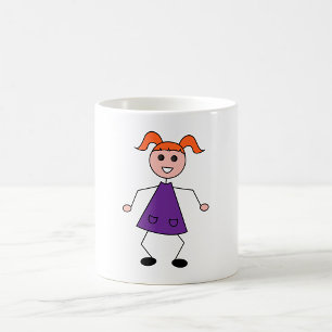Caneca De Café Stick Girl