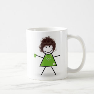 Caneca De Café Stick Girl com café
