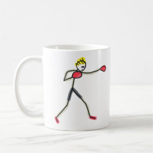Caneca De Café Stickman de Boxe
