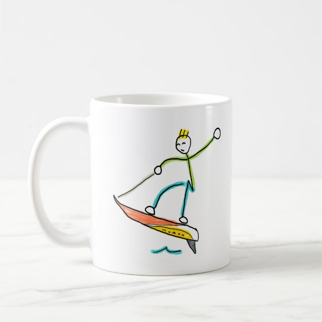 Caneca De Café Stickman de Jetboard (Esquerda)