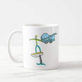 Caneca De Café Stickman de Wing Foiling