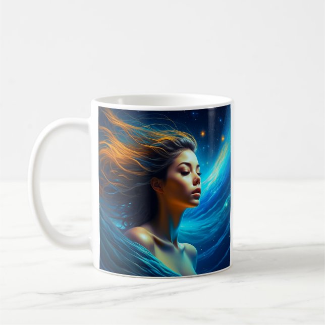 Caneca De Café Stillness Fala | Meditação por Arte Celestial (Esquerda)