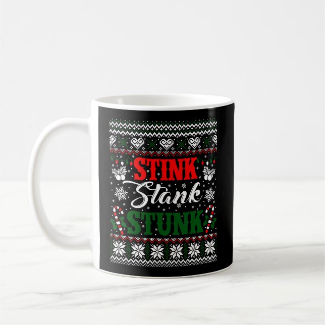 Caneca De Café Stink Stank Stunk Engraçado Natal Feio Doce Feio (Esquerda)