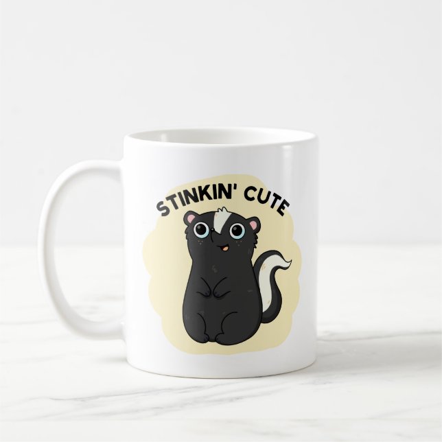 Caneca De Café Stinkin Bonito, Engraçado Pun Skunk (Esquerda)
