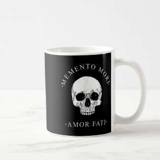Caneca De Café Stoic Filosofia Memento Mori Amor Fati Skull Stoi