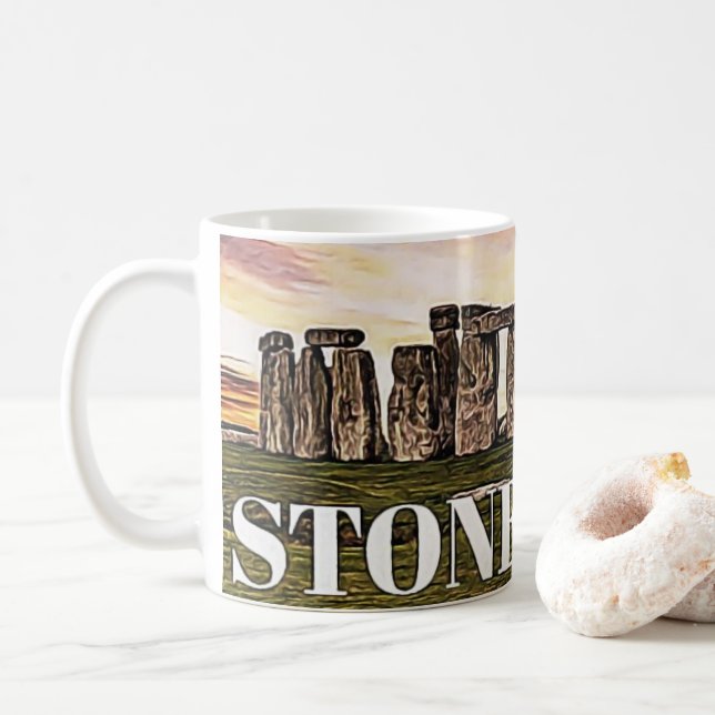 Caneca De Café Stonehenge Coffee Mug (Com Donut)