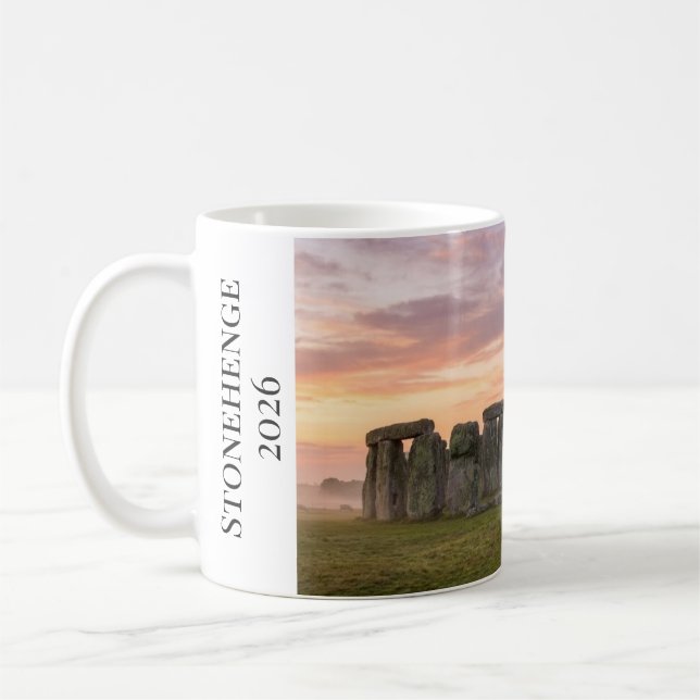 Caneca De Café Stonehenge Inglaterra Círculo de Pedras Antigas (Esquerda)