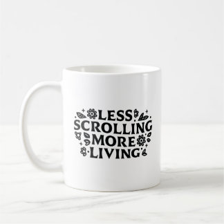 Caneca De Café Stop scrolling anxiety mindfulness quotes