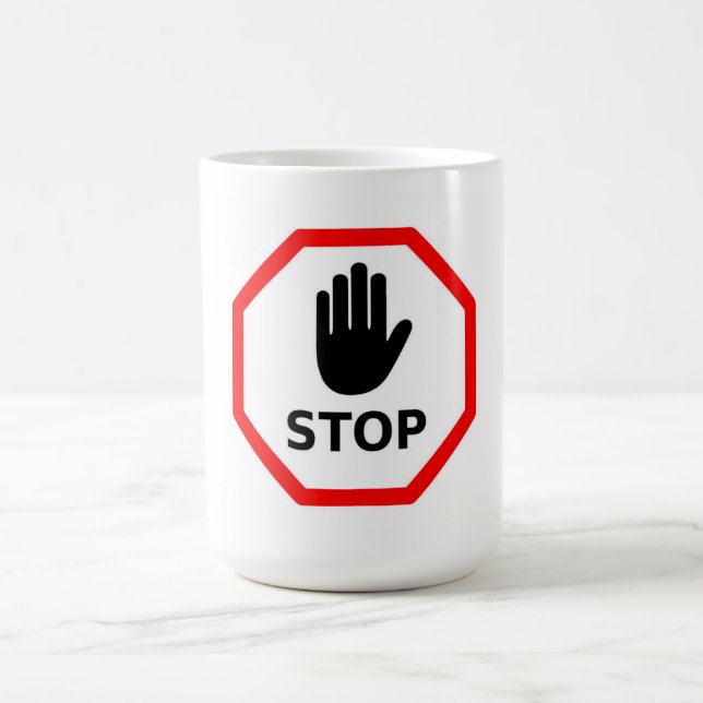Caneca De Café Stop sign (Centro)