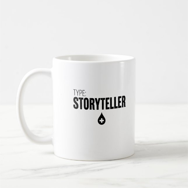 Caneca De Café Storyteller Writer Journalist Blogger Writing (Esquerda)