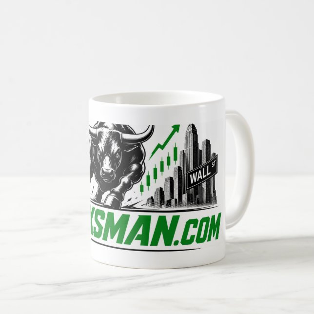 Caneca De Café Stoxsman.com Investimentos (Frente Esquerda)