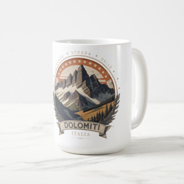 Caneca De Café Strada statale 48 delle Dolomée (Frente Esquerda)