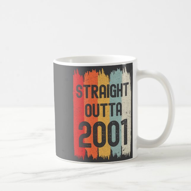 Caneca De Café Straight Outta 2001 Funny Retro Birthday Awesome S (Direita)