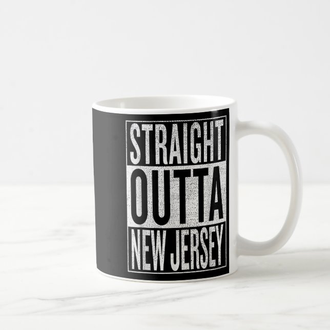 Caneca De Café Straight Outta New Jersey Great Travel &amp;  (Direita)