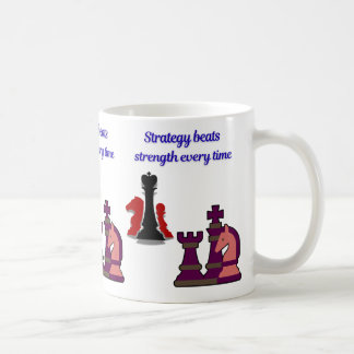 Caneca De Café Strategy Over Strength Chess Mug