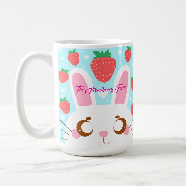 Caneca De Café Strawberry Bunny (Esquerda)