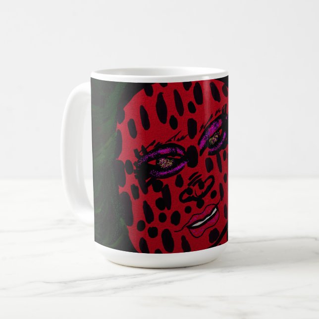 Caneca De Café Strawberry Glamour Mug (Frente Esquerda)