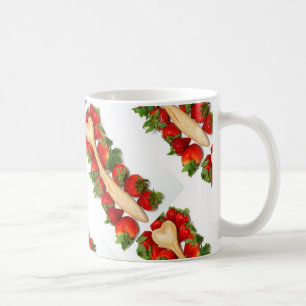 Caneca De Café Strawberry Heart Spoons