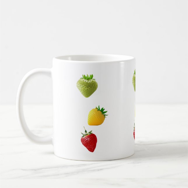Caneca De Café Strawberry Memories Seeds of Sweetness Between  (Esquerda)
