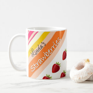 Caneca De Café Strawberry Stripe Mug