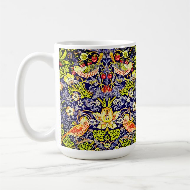 Caneca De Café Strawberry Thef Birds William Morris (Esquerda)