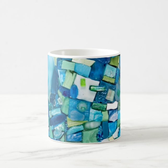 Caneca De Café Stream of Life Mixed Media Mosaic (Centro)