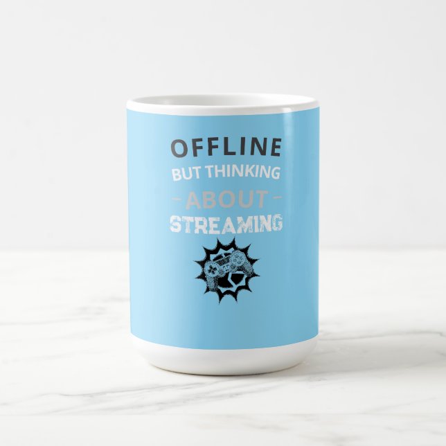 Caneca De Café Streamer Offline Pensando em Streaming (Centro)