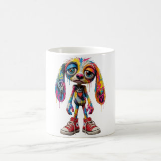 Caneca De Café street art, urban graffiti, sad bunny, colorful pa
