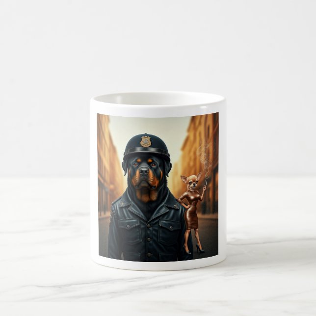Caneca De Café Street Life Rottie e Chihuahua (Centro)