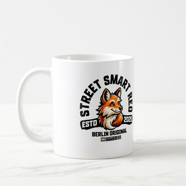 Caneca De Café Street Smart Red Fox – Berlin Original Urban Vibes (Esquerda)