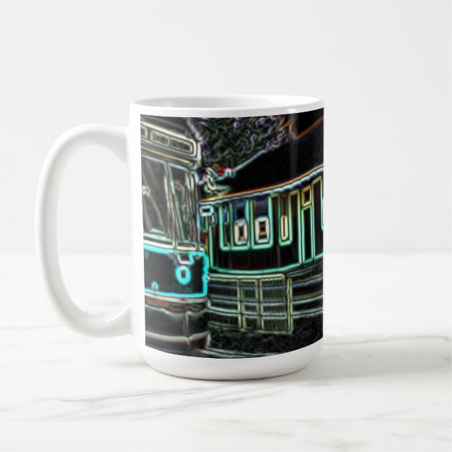 Caneca De Café Streetcar na ferrovia Stn Large Classic Mug (Esquerda)