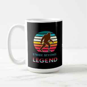 Caneca De Café Stride Além da Lenda Sasquatch Amputado Vintage