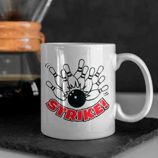 Caneca De Café Strike - Boliche de 10 pinos - Mug de café