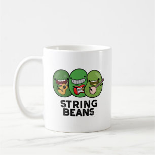 Caneca De Café String Beans Funny Vegetal Pun