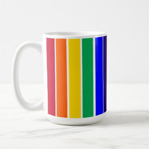 Caneca De Café Stripes Arco-íris