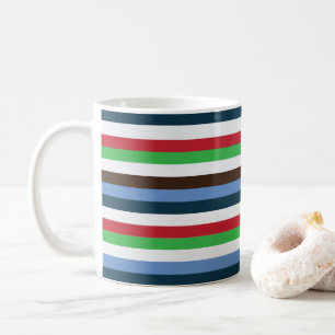 Caneca De Café Stripes Coloridas