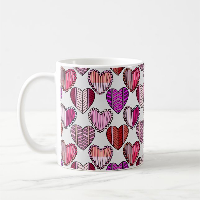 Caneca De Café Stripes do Amor: Uma Sinfonia Sensível (Esquerda)