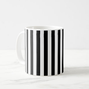 Caneca De Café Stripes Negras e Brancas, Padrões Strike, Linhas