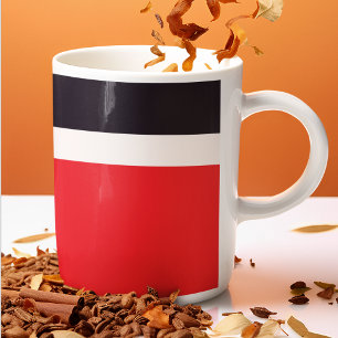 Caneca De Café Stripes Vermelhas e Azuis