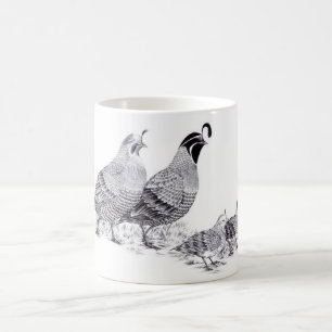 Caneca De Café Stroll da noite da família das codorniz